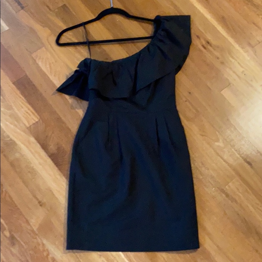 rebecca taylor one shoulder ruffle dress Rebecca Taylor Womens One-Shoulder Ruffle